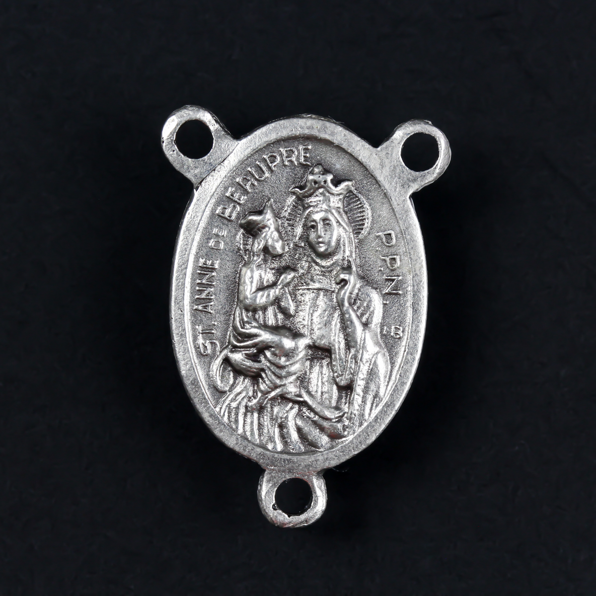 St. Anne de Beaupre relic rosary centerpiece handcrafted in Italy