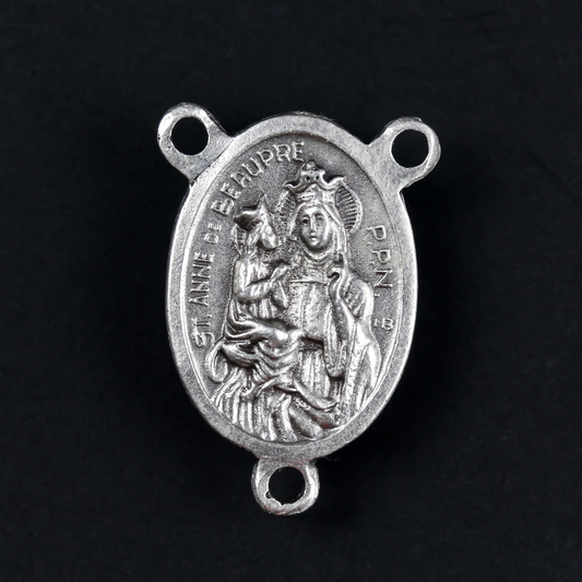 St. Anne de Beaupre relic rosary centerpiece handcrafted in Italy