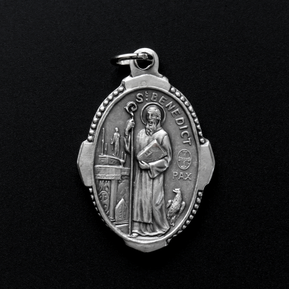 Saint Benedict Medal with Deluxe Ornate Border