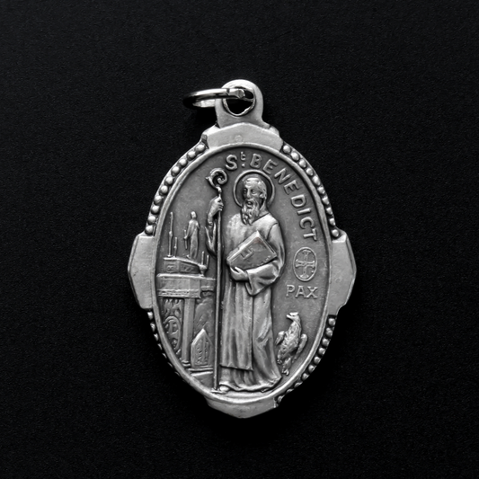 Saint Benedict Medal with Deluxe Ornate Border