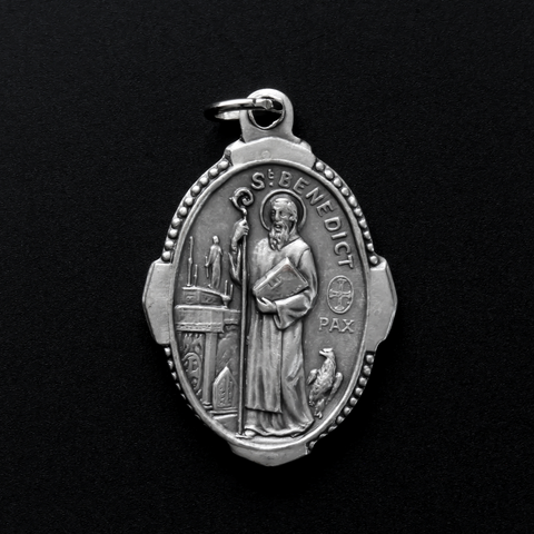Saint Benedict Medal with Deluxe Ornate Border
