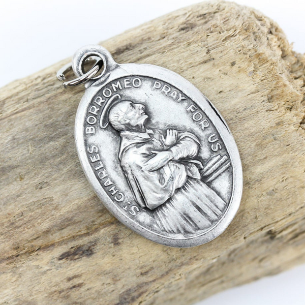 Saint Charles Borromeo Medal - Patron of Dieting, Stomach Diseases, and Ulcers