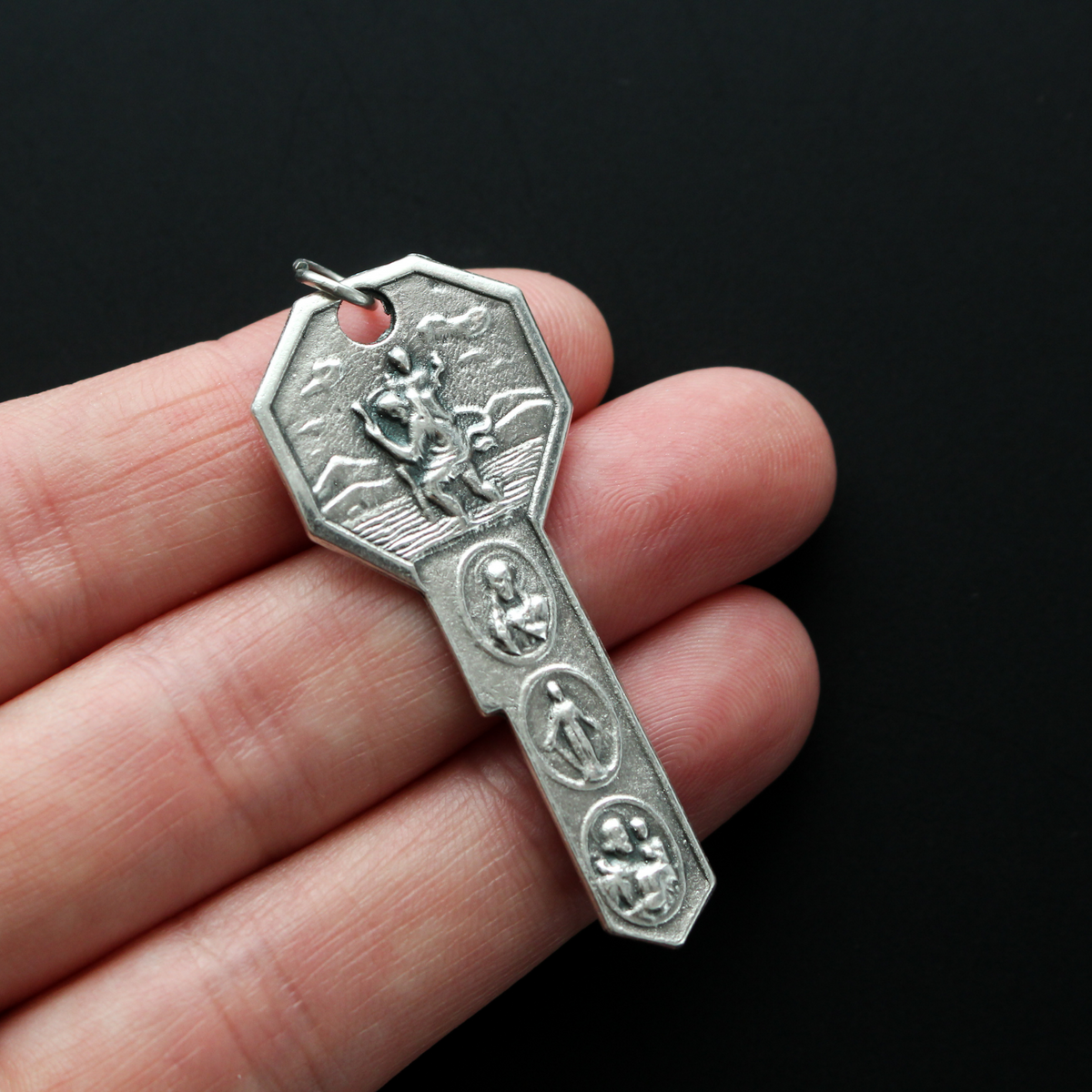 Saint Christopher travel protection key
