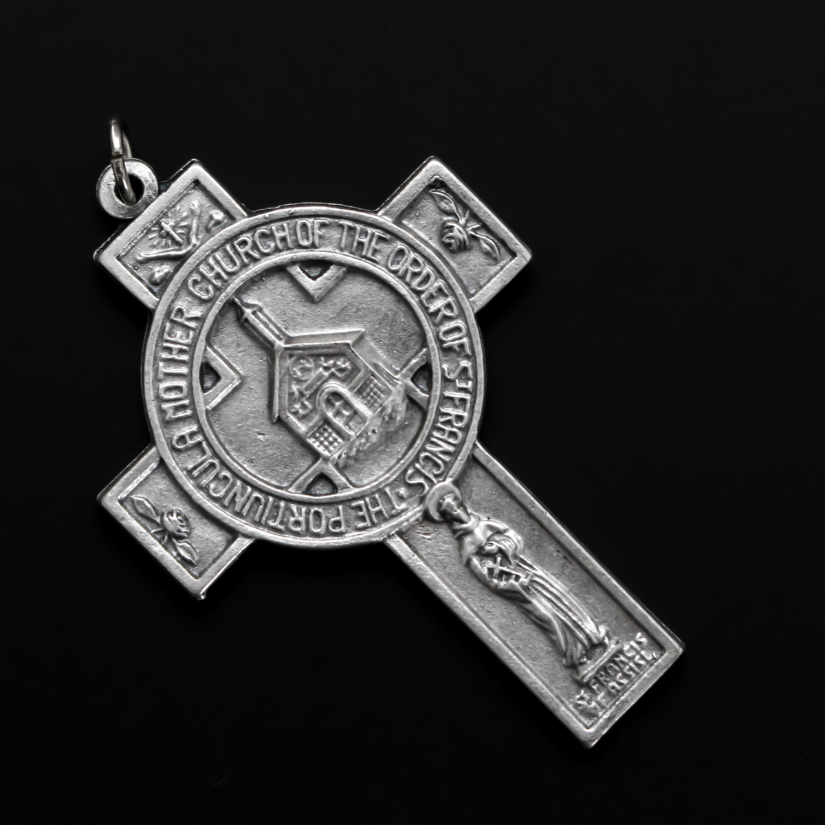 The Blessing of Saint Francis Cross - Portiuncula Mother Church of The Order of St Francis, 2-1/4" Long