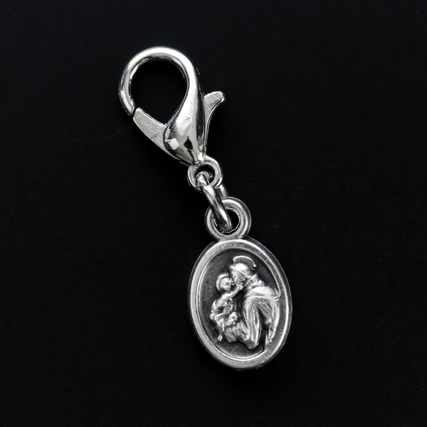 Saint Francis Small Breed Pet Tag with Saint Anthony Mini Medal 1/2" Long