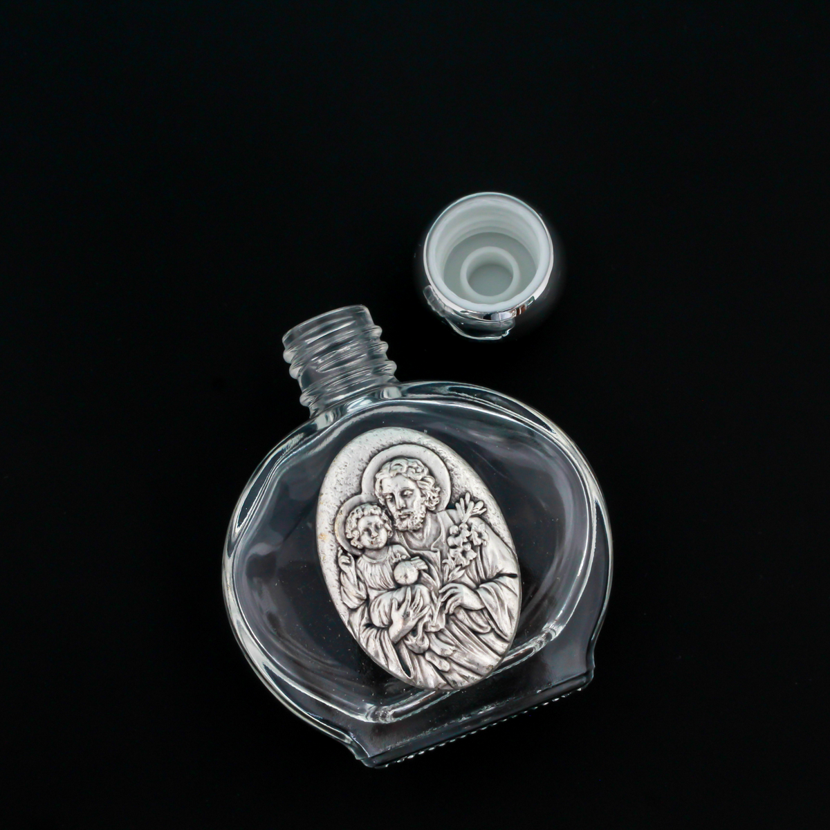 Saint Joseph Glass Holy Water Bottle