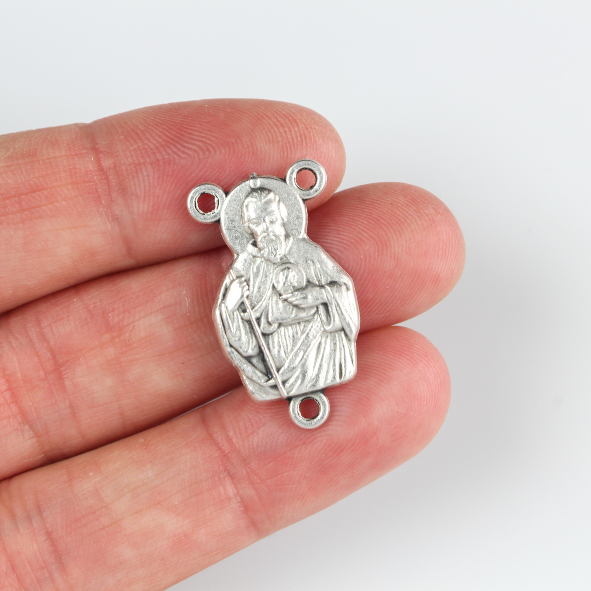 Saint Jude Rosary Centerpiece 1" Long - Patron Saint of Hope and Desperate Cases