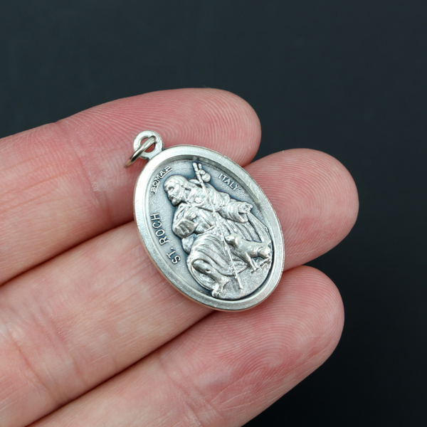 Saint Rocco Medal - Patron of Contagious Diseases, Epidemics, Plagues, and Illness