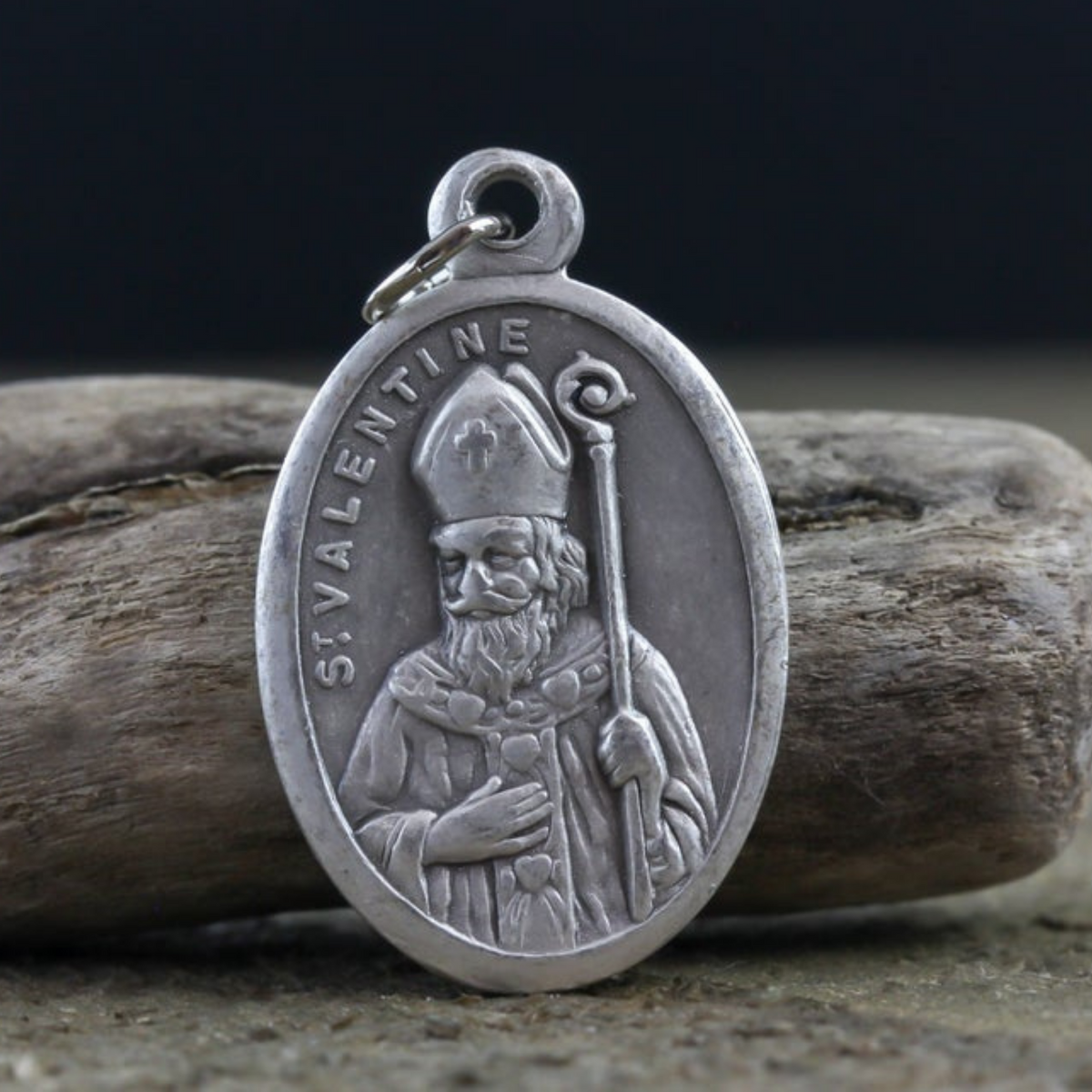 saint valentine one inch oval religious medal made in italy