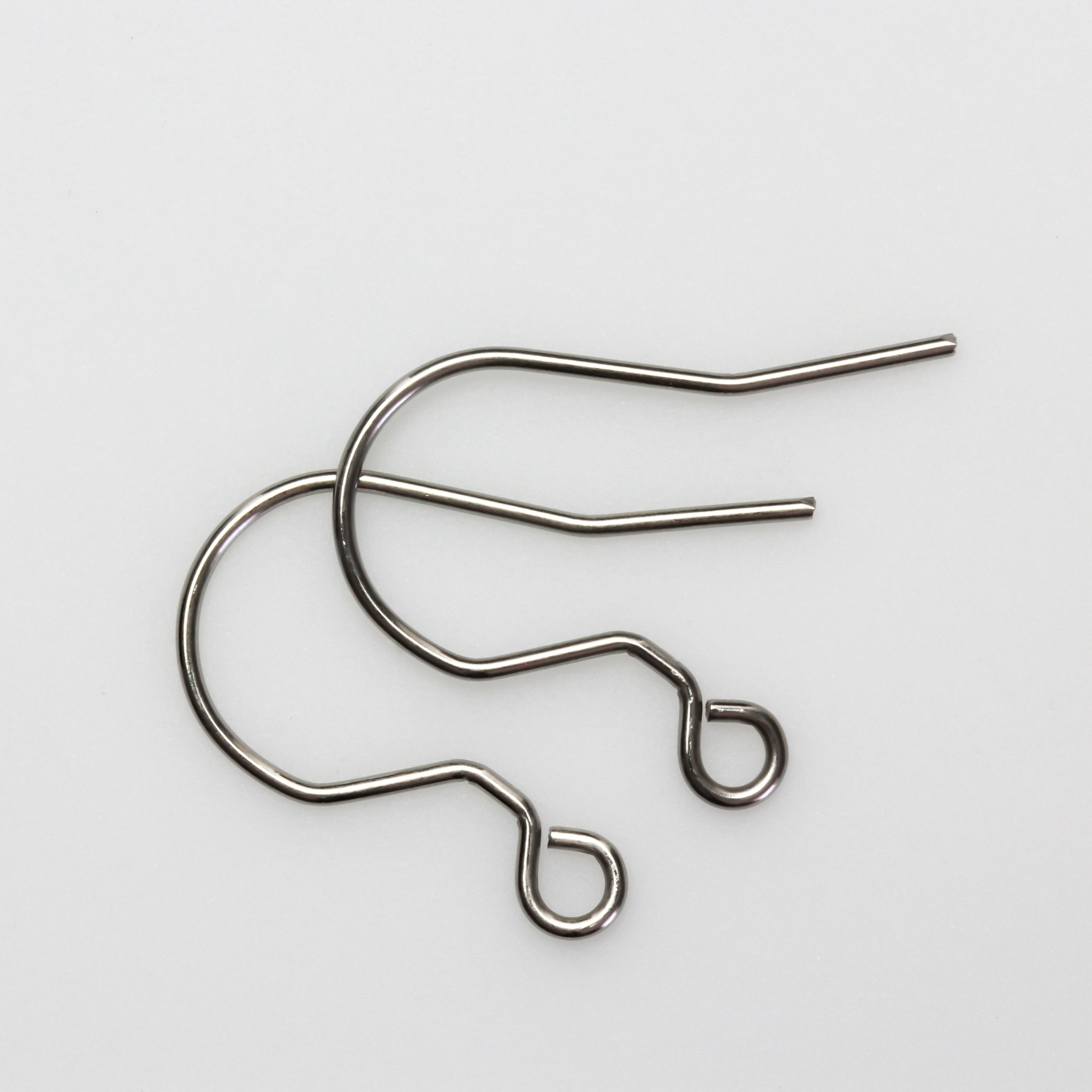 Stainless Steel Earring Hooks with Horizontal Loop - 20 gauge, 30