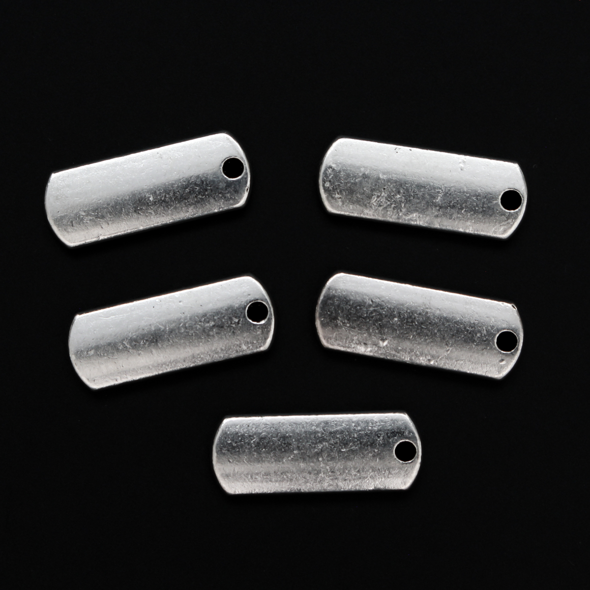 Trust Inspirational Message Word Charms - Silver Tone 5pcs