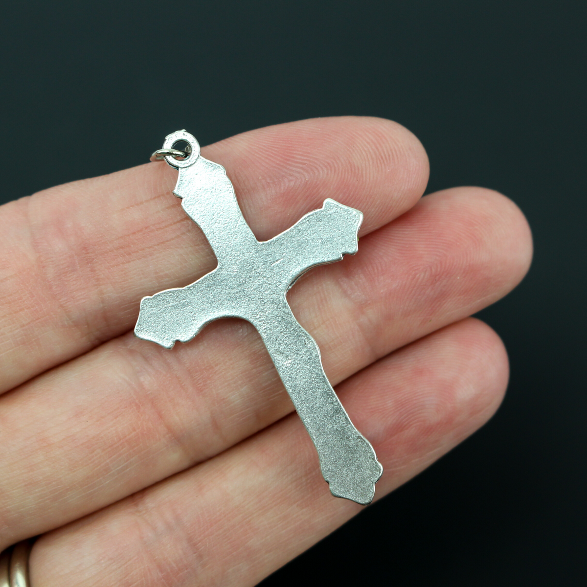 Ornate Victorian Crucifix Cross - Rosary Making Supplies - Made in Italy 1-7/8" long