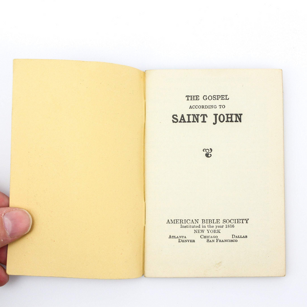 Vintage Pamphlet - The Gospel of Saint John 1928 Edition by the American Bible Society