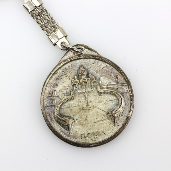 Vintage Pope John Paul II Vatican Medal Keychain