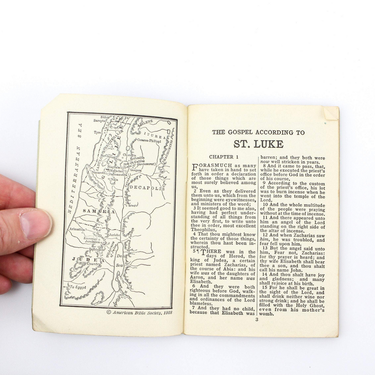 Vintage Pamphlet - The Gospel of Saint Luke - 1928 Edition by the American Bible Society