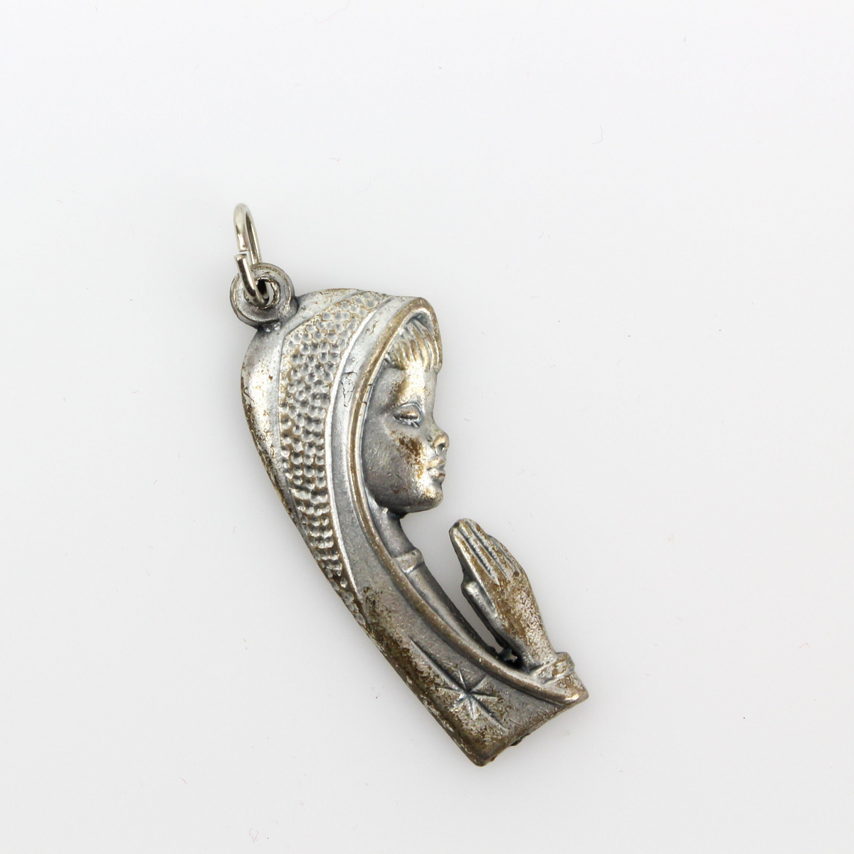 Vintage Virgin Mary Prayer Charm Pendant