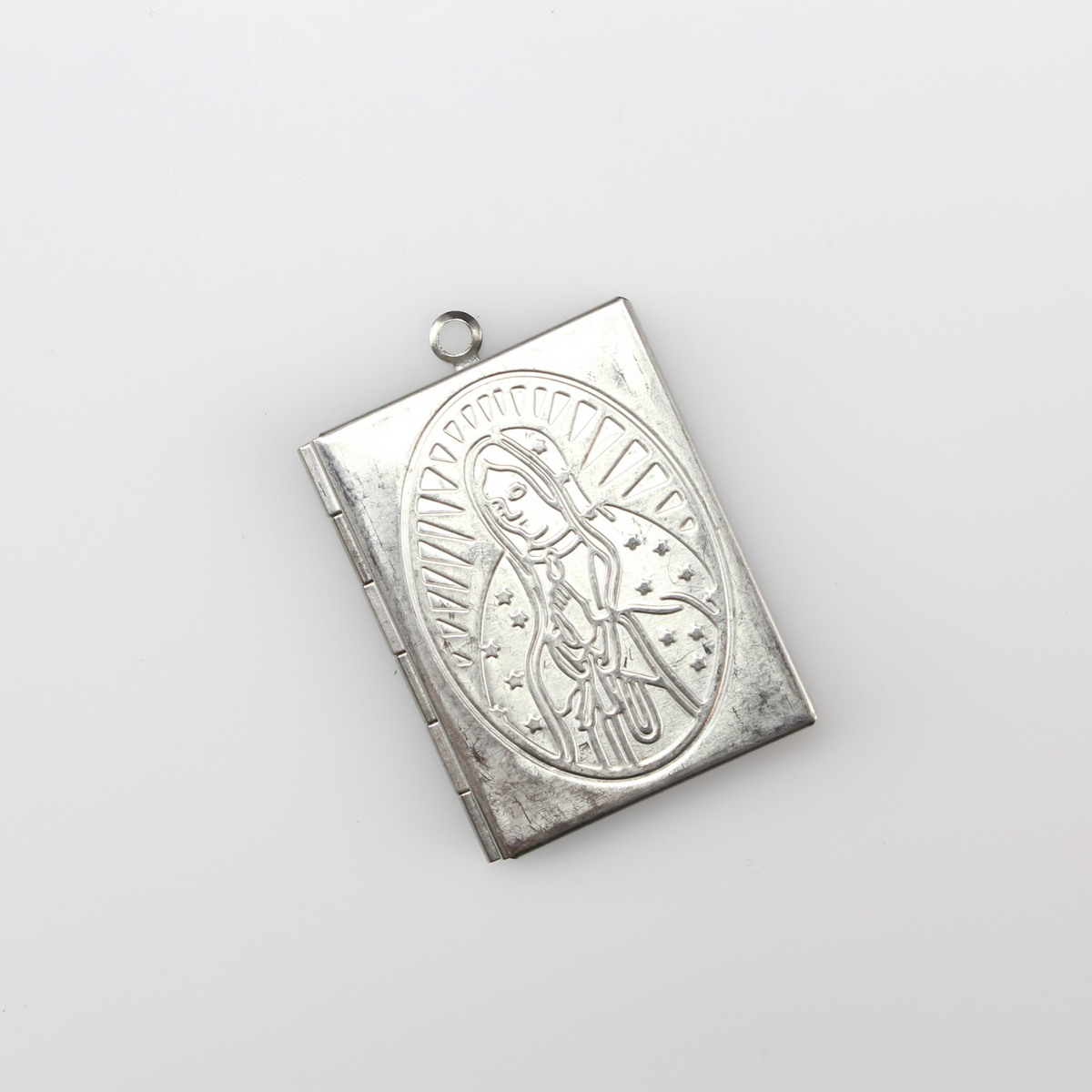 Blessed Virgin Mary Stainless Steel Locket Pendant - Photo Frame Charm 1pc
