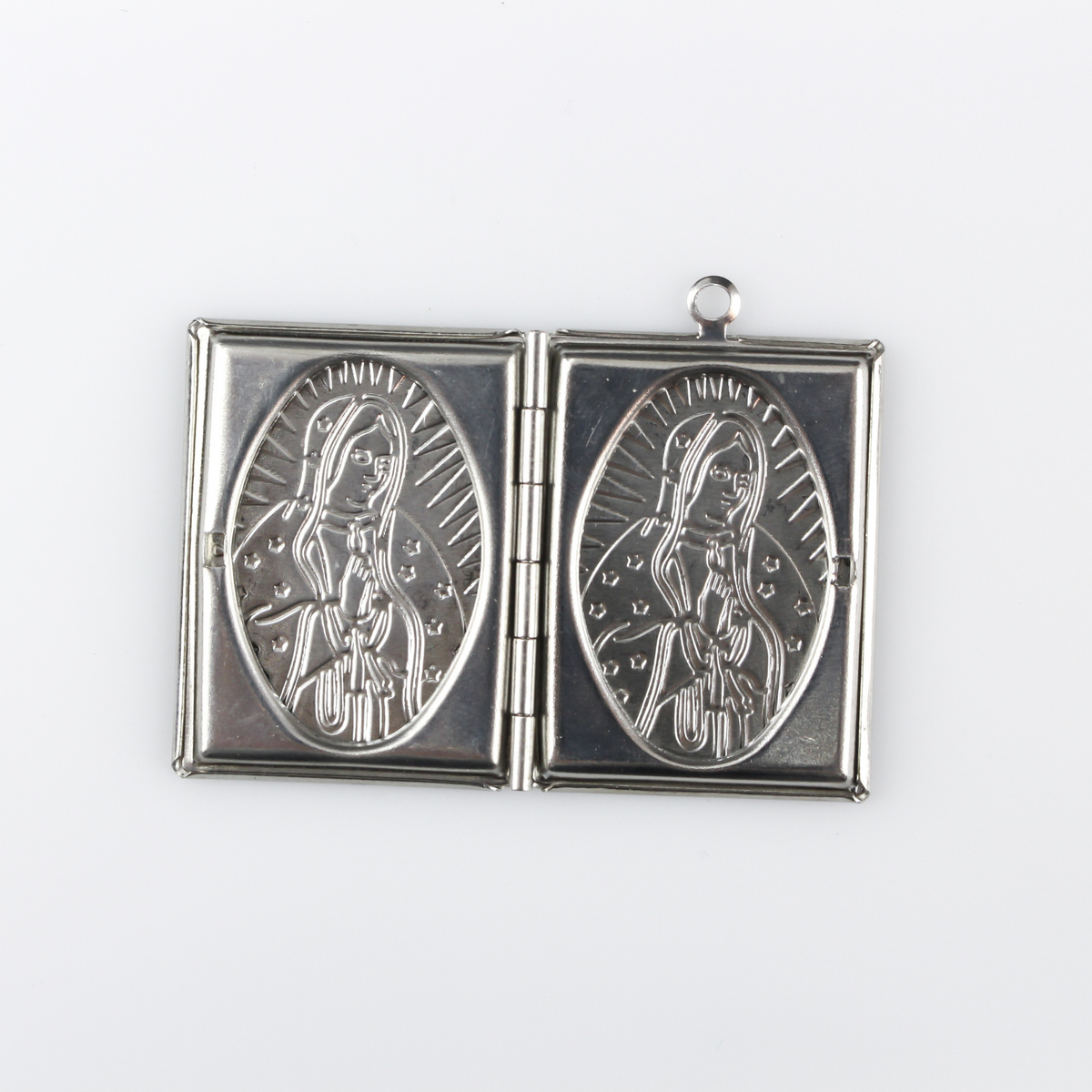 Blessed Virgin Mary Stainless Steel Locket Pendant - Photo Frame Charm 1pc