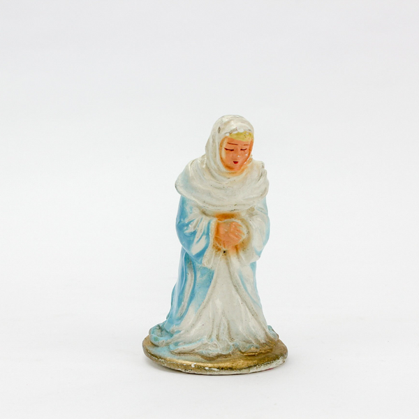 vintage hand painted nativity figurine of the blessed mother