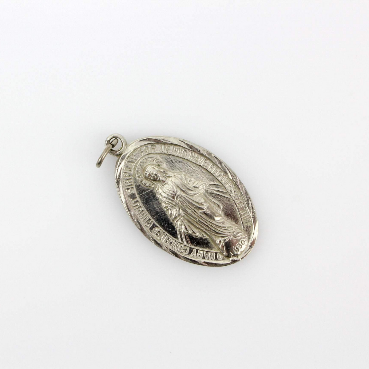 Vintage Mid Century Miraculous Medal - Blessed Virgin Mary Devotional Medal